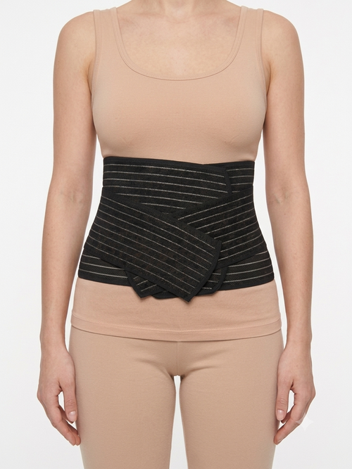 Black 4HER Restore Wrap postpartum belly binder